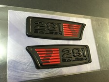S281 Of Saleen 281 Parts Emblem New Never Installed Gloss Black Red -1pair