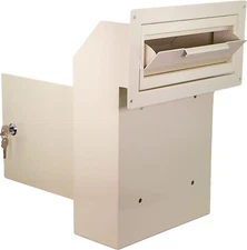 Through The Door Door Drop Box for Key, Mail, Rent, Deposit - Locking Mailbox