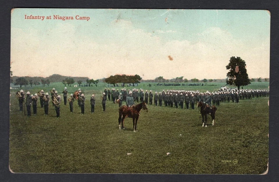 Canada Military 1913 NIAGARA OTL Militia Camp FPO on Infantry Postcard. Emsdale - Image 3 of 3