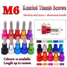 M6 Knurled Thumb Screw Stainless Steel Hand Grip Knob tall Head Thumbscrew Bolt