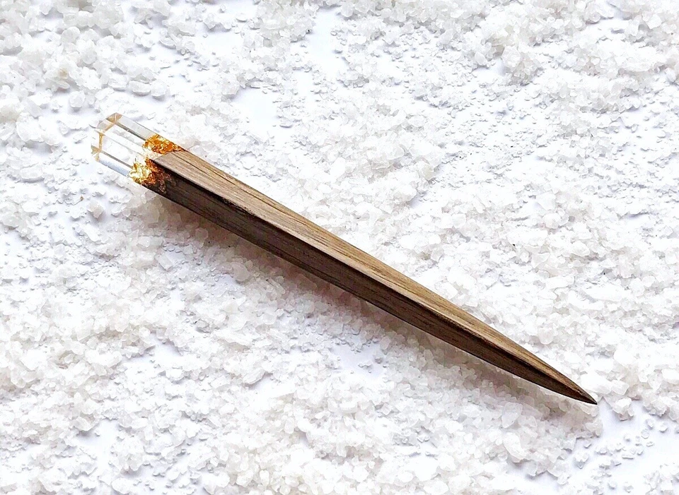 HAIR STICK WOOD HANDMADE WOODEN HAIR PIN HAIR CLIP BARRETTE BUN HOLDER - Image 4 of 4