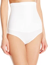 Maidenform 188289 Womens Shapewear Hi-Waist Brief Firm Control White Size Medium