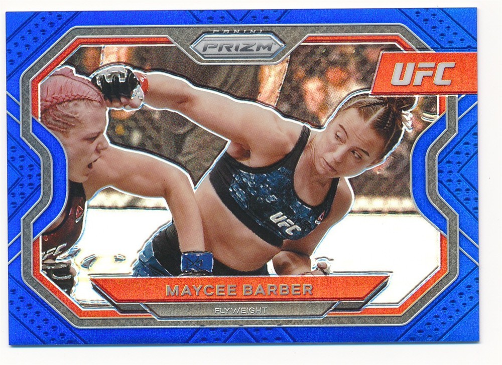 MAYCEE BARBER 2021 PANINI PRIZM BLUE UFC #163 SP #101/199 MINT