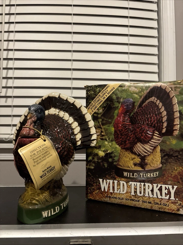 Jarra Wild Turkey Austin Nichols #8 Strutting edición limitada vacía con caja Foto 4 de 4