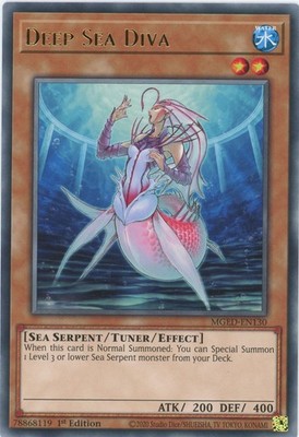 Yugioh Tiefseediva MGED-DE130 Rare 1. Auflage x3 Spielset NM