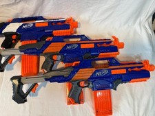 Lot of 3 Nerf N-Strike CS-18 Rapidstrike Dart Blaster w/ 18/12 Clips TESTED LotA