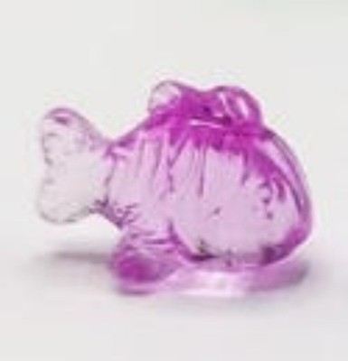 1 Pc Used Little Tropical Fish Crafting Decoration, Plastic, Purple