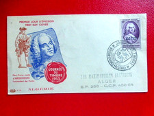 FDC  1er jour : Journée du Timbre 1953  Comte D'ARGENSON   ( ALGERIE )