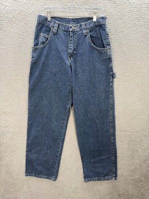 Vintage Lee Riders Jeans Mens 31x32 Blue Denim Carpenter Workwear