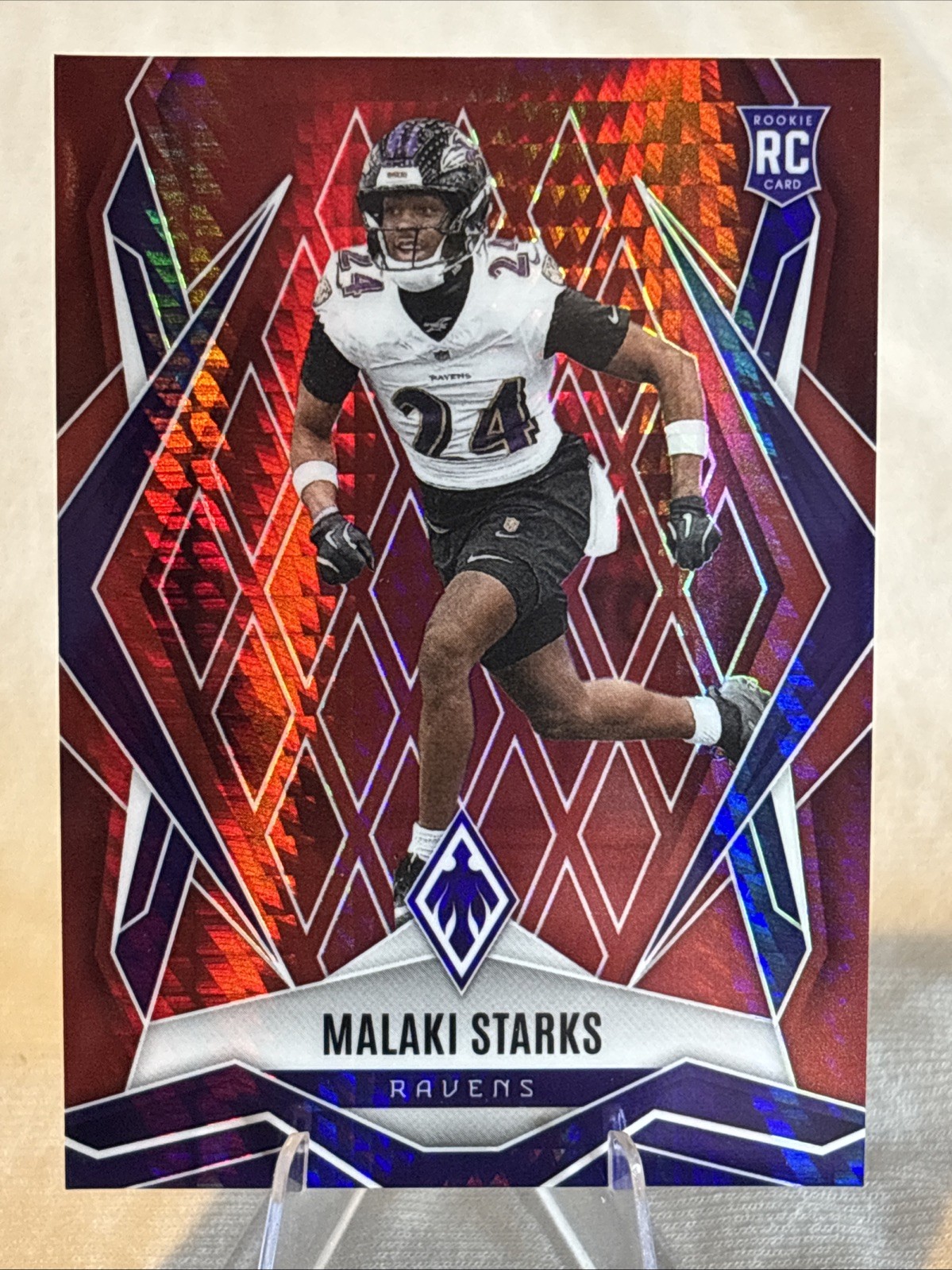 2025 Panini Phoenix - Rookies Malaki Starks #195 Red Hyper /399 (RC)