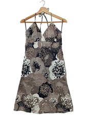 H&M Abito estivo Donna Abito Taglia IT 42 marrone-bianco-nero stile casual