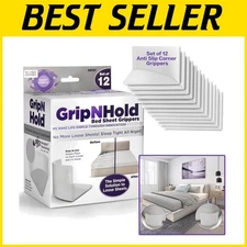 Heavy Duty Bed Sheet Grippers, Non Slip Corners