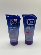 2x EXPIRED Clean & Clear Blackhead Eraser Facial Scrub, 2% Salicylic Acid, 5 oz