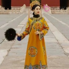 Palace Style Hanfu Dress Qing Dynasty Queen Costume Vintage Cosplay Clothes Robe