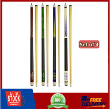 Set of 4 Pool Cues New 58" Billiard House Bar Pool Cue Sticks SET15 18