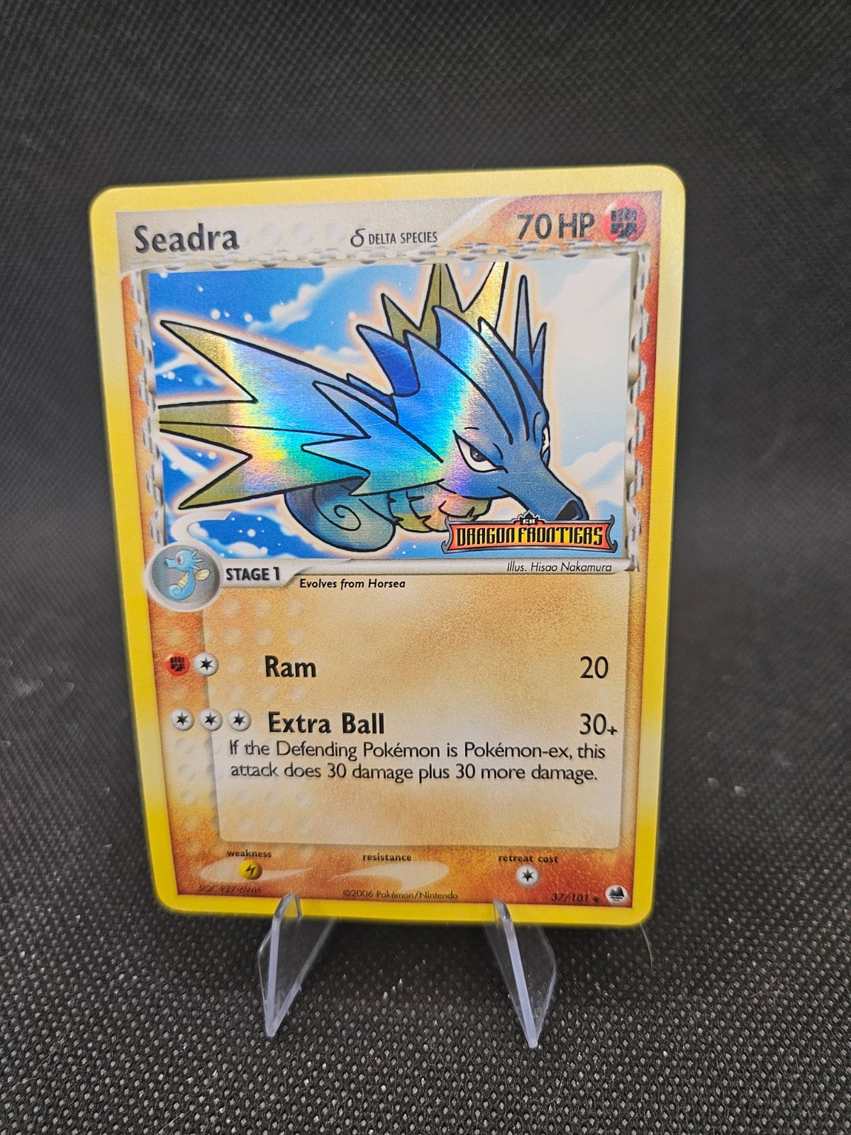 Seadra Delta Species 37/101 Pokemon Dragon Frontiers Reverse Holo NM