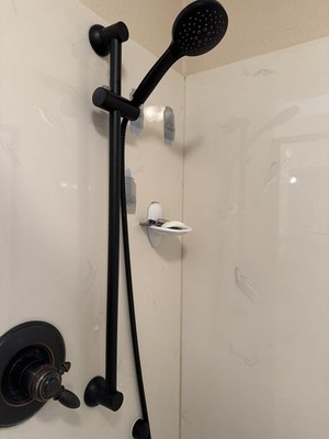 Moen 5-Function Handheld Shower w/30'' Slide Bar & 69'' Hose 3558EPBL