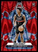 2023-24 Panini Mosaic Red Seismic Ausar Thompson Rookie 045/299 Detroit Pistons