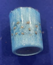 Custom Lathe Turning Blank - UV Blue Resin with Mini Pine Cones