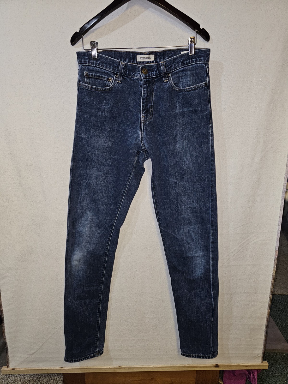 Good Threads Mens Selvedged  Mens Slim 30x34 Jeans