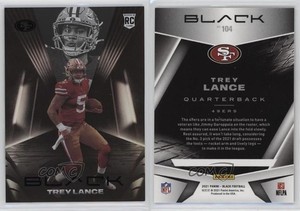 2021 Panini Black Rookies Trey Lance #104 Rookie RC