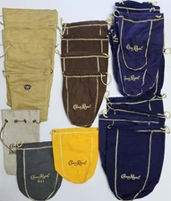 Crown Royal Bags Lot Canvas, Suede + More Various Colors & Sizes x27. Drawstring