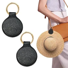 2 PCS Magnetic Hat Clip Leather Duckbill Hat Clip for Towel Women Baseball Hats