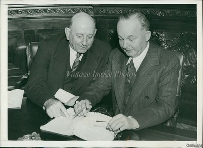 1937 House Agricultural Mtg Reps John Mitchell Marvin Jones Politics Photo 6x8