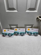 Sun Squad Child Swim Googles UV Protection, Plastic, Ages 3+, Lot of 3 (HH)