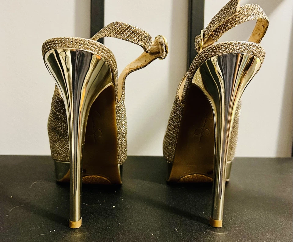 Золотистые туфли-лодочки на платформе Jessica Simpson Kabale — размер 8,5 - Изображение 3 из 4