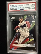 2024 Chrome Cosmic Pablo Lopez #76 Starfractor Black Eclipse #/10 PSA 9