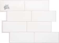 3D Adhesive Tiles White Meter Paraschizzi Kitchen Bathroom Panels Wall