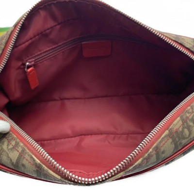 Christian Dior Rasta Trotter Shoulder Bag Brown Red Yellow Green