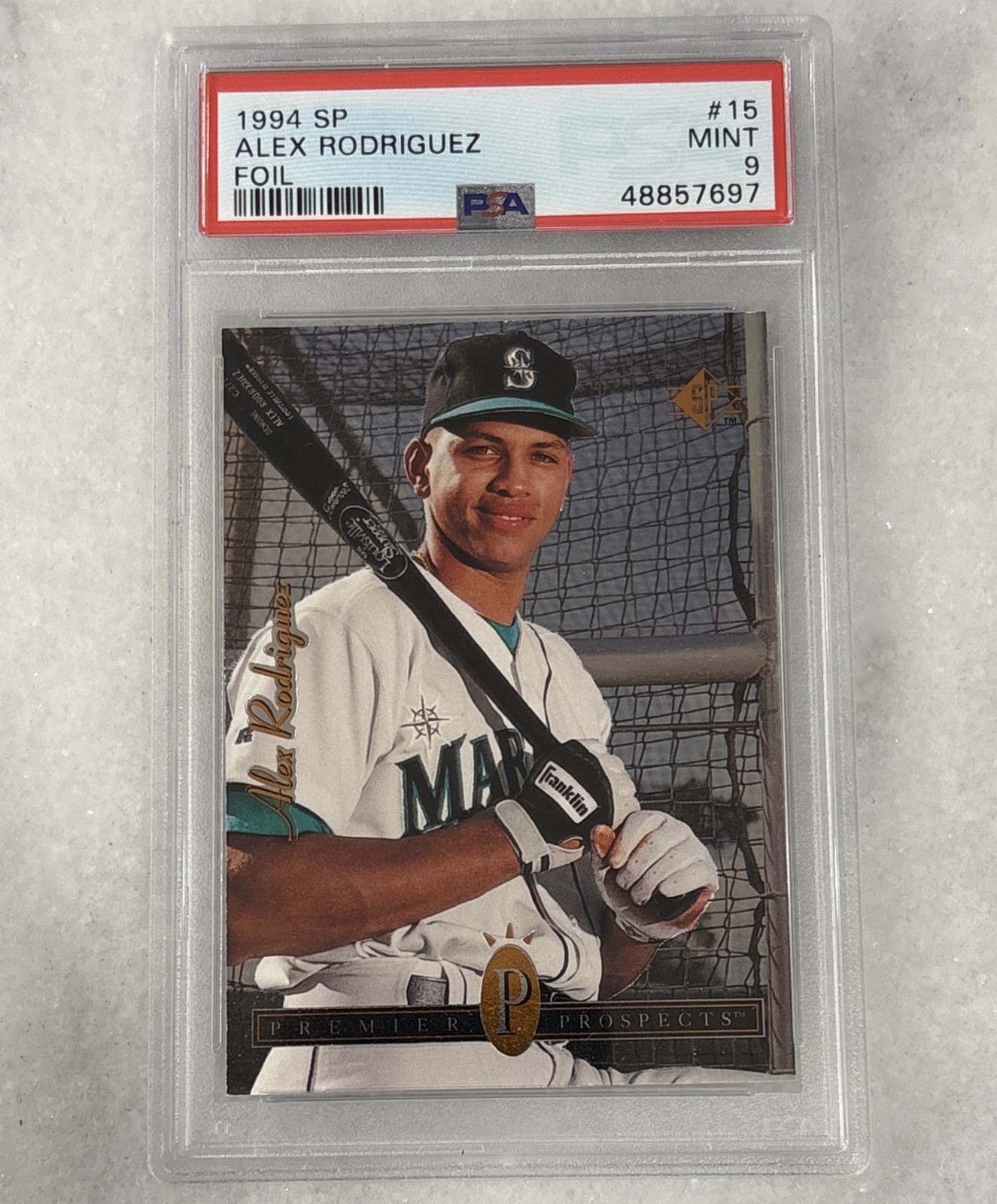 1994 Upper Deck SP Alex Rodriguez #15 RC Premier Prospects PSA 9 MINT