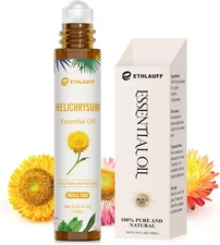 Helichrysum Essential Oil Roll On, 100% Pure Aromatherapy for Skin Vitality & An