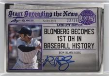 2024 Leaf A Bronx Legacy Purple Holofoil Spectrum 23/25 Ron Blomberg Auto 9cf