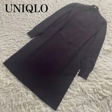 Uniqlo Brown Souffle Yarn Knit Sweater Dress L Mock Neck New