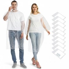 Regenponcho Damen Herren  transparent 10 St&uuml;ck