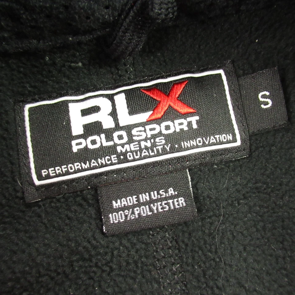 Chaqueta Polo Sport RLX Mujer Pequeña Manga Larga Cremallera Completa Exterior Negra Foto 3 de 4