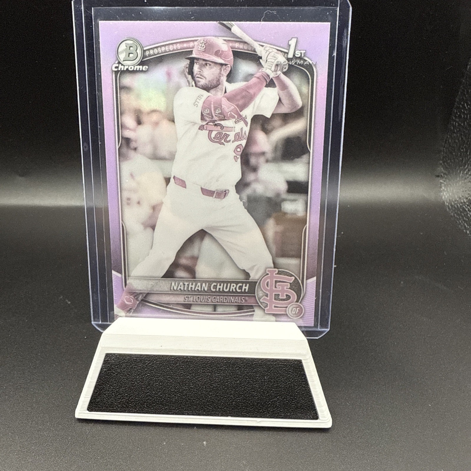 2025 Bowman Chrome Nathan Church Pearl Refractor 1st Prospect Cardinals