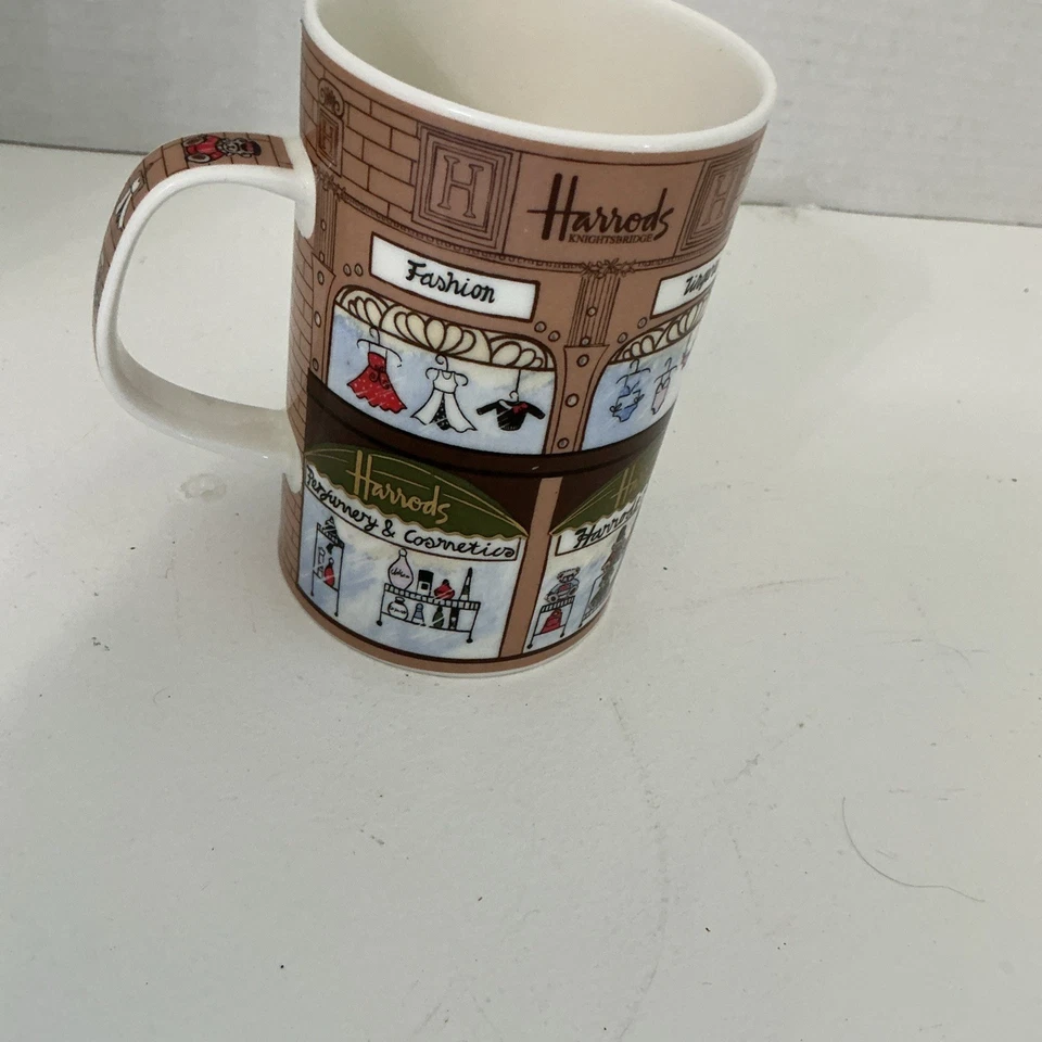 Taza Harrods Storefront Ventana Compras - Hueso fino China Inglaterra Foto 3 de 4