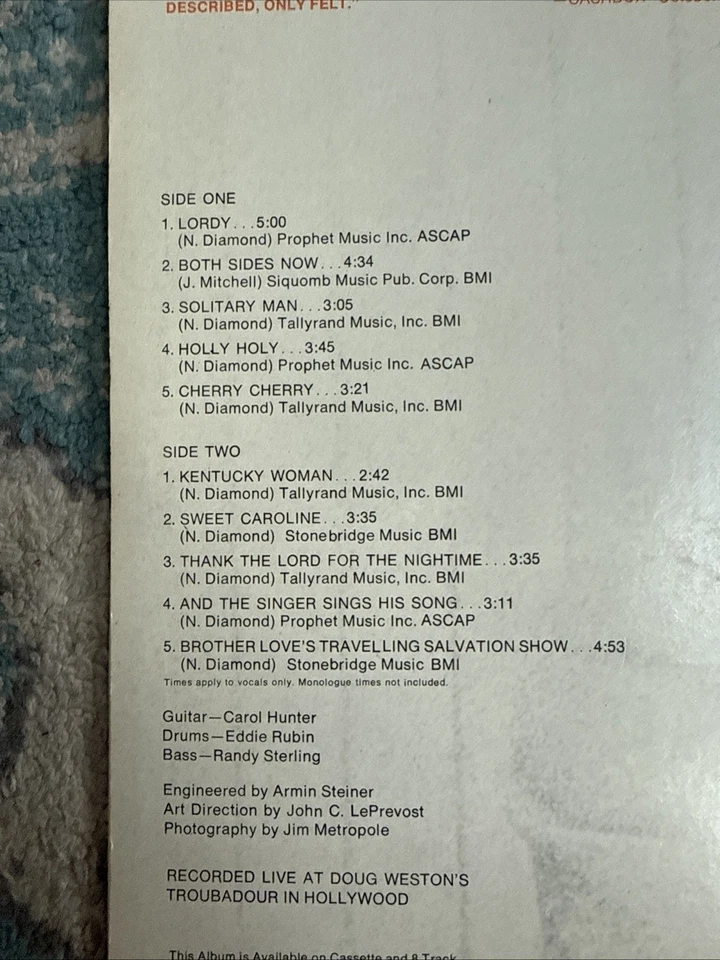 Neil Diamond Gold Recorded Live At The Troubadour  Foto 3 de 4