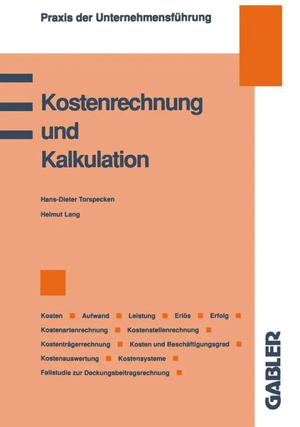 Helmut Lang | Kostenrechnung Und Kalkulation | Taschenbuch | Deutsch (1993)-image