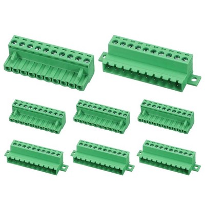 4 Sets  10 Pin 5.08mm Pitch PCB Mount Screw Terminal Block Connector, Screw-Lock