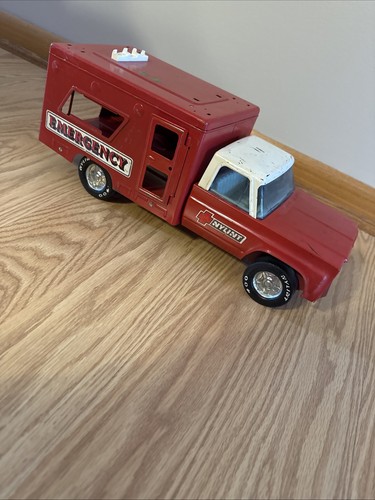 Vintage Nylint Rescue Emergency Chevy Truck Red 1970s Metal