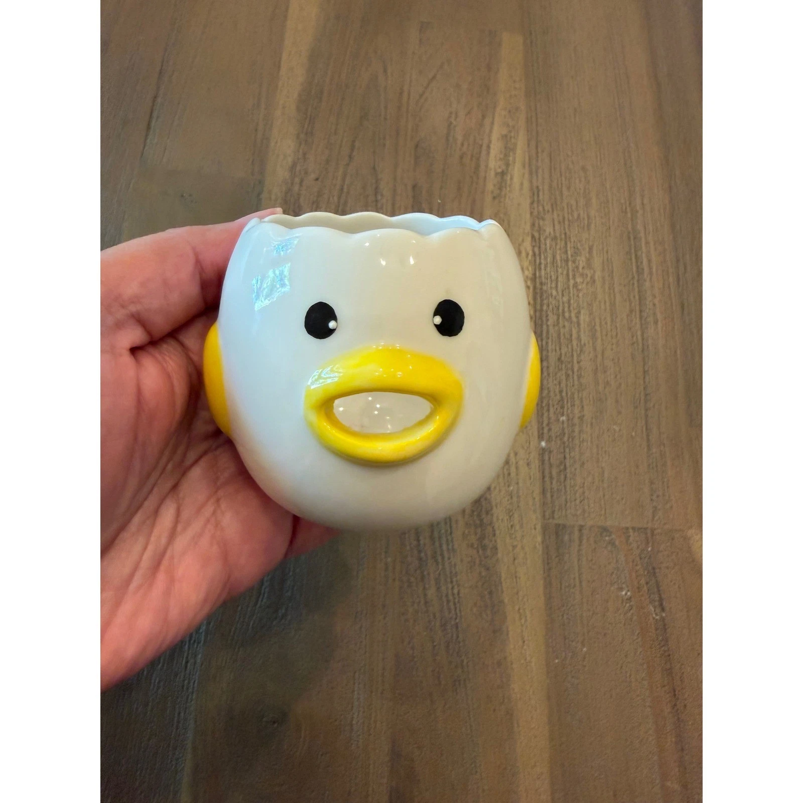 Ceramic Chick Egg White Separator Yellow White Whimsical Kitchen Tool
Opens in a new window or tab