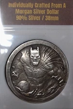 HOBO Silver Peace Dollar Batman Dark Knight DC Nickel