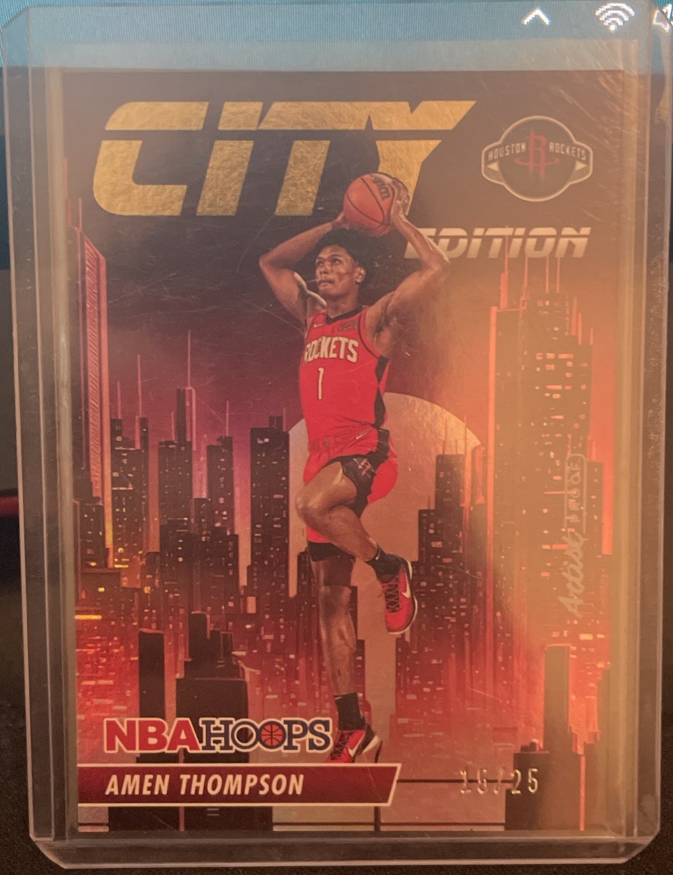 AMEN THOMPSON 2023-24 Hoops City Edition Artist Proof RC #/25