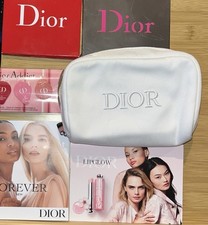 Dior Makeup Bag Lip, Rouge, Foundation Set Of 10 Items With 38 Samp Inside