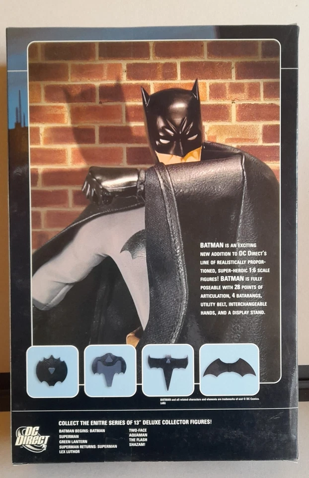 DC DIRECT DELUXE COLLECTOR ACTION FIGURE 2006 BATMAN 30 CM NUOVO - Immagine 2 di 4